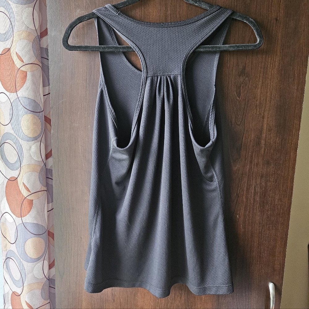 ZELOS Women's Black Racerback Activewear Tank Top - Picture 2 of 3